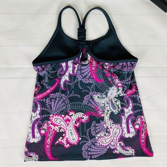 Athleta Pavitra Paisley Tank Top Grey Size M - Picture 7 of 9